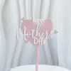 Decoração de bolo de acrílico estilo ins transfronteiriço de camada dupla para o Dia das Mães Dia das Mães Dia da Mulher decoração de bolo de acrílico