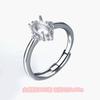 Soporte para anillos plateado cera de abeja para mujer apertura de mujer soporte vacío para anillos color jade tesoro soporte desnudo soporte para anillos