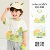 Ropa de bebé Kaka Panda, camiseta de algodón de manga corta, ropa de verano para niños, ropa para niñas, top de verano para bebés y niños