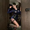 Lencería Sexy Disfraz de Policía Femenino para Discoteca Traje Seductor de Azafata Estilo Europeo y Americano Atuendo de Hermana Mayor Ol Secretaria Discoteca