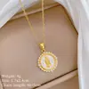 [Acero de Titanio] Collar Retrato de Perla Redonda con un Estilo Único y Elegante, Completamente Incrustado con Diamantes, Cadena Versátil para Clavícula para Mujer, Cadena de Acero de Titanio