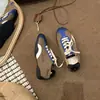 Estampa de Leopardo Sapatilhas Alemãs de Treinamento Femininas com Salto Escondido Calçados Casuais Simples 26 Outono Deslocamento Tênis Esportivos Forrest Gump Tênis de Skate Retrô