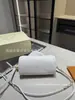 Bolsa Almofada Branca com Monograma Modelo 2026 para Mulheres, Estilo Nicho de Luxo, Bolsa Transversal com Corrente Fashion Versátil