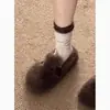 Pantuflas de felpa gruesas, esponjosas y antideslizantes con suela gruesa para mujer, nuevo estilo 2026, cálidas para otoño e invierno, que aumentan la altura, zapatos de algodón Bob Ken