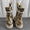 Zapatos Casuales de Caña Alta para Hombre Europeo y Americano High Street Denim Lavado Transpirables Verano Suela Gruesa Aumentantes Zapatos de Lona Zapatillas de Hombre