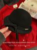 Elegante Sombrero de Luna Blanca con Lana Australiana para Mujer, Sombrero de Pescador Otoño/Invierno 2026 con Lazo