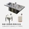 Nueva Mesa de Té de Pizarra Estilo Chino Mesa de Té Moderna para el Hogar Combinación Integrada de Mesa y Sillas Oficina Balcón Sala de Estar Juego Completo