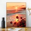 Pintura al óleo digital DIY Paisaje de flores Tulipán Pintado a mano Relleno de color Sanación Decorativo Pintura al óleo Rosa