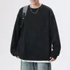 Sudadera estilo americano de dos piezas falsas tie-dye para hombre, nuevo modelo primavera 2026, corte holgado, talla grande, top de manga larga, dos piezas falsas