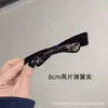 Nuevo Clip para Cola de Caballo de Tela Vintage Negro para Adultos, Pinza de Resorte, Clip Superior, Clip Lateral, Adorno para el Cabello