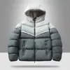 Comercio Exterior Transfronterizo Chaqueta de Invierno Cálida Acolchada de Algodón para Hombre, Grueso de Moda Marca Cuello Alto Holgado Abrigo de Algodón, Ropa Gruesa de Algodón para Hombre