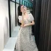 2022 estilo suave vestido largo Francés primer amor floral Vestido súper de hada moda femenina falda retro de celebridad de internet