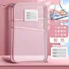 Bolsa Classificadora de Assuntos em L Abertura Grande Bolsa Transparente com Zíper Rede Bolsa de Mensageiro Bolsa para Livros Prova
