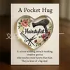 Abrazo de Bolsillo Transfronterizo para Peluqueros Regalo de Abrazo de Bolsillo Acrílico 2D con Tarjeta
