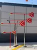 Veleta reflectante luminosa estándar Metal Exterior Acero inoxidable Veleta Manga de viento Azotea Pasa inspección Fábrica