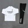 24-25 Conjunto de Treino de Futebol Real Madrid Meio Zíper Outono e Inverno Traje Camisa Paris Barcelona Traje de Clube Principal