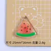 Gelo Transparente Lantejoula Fruta Comida Brinquedo Desenho Animado Artesanal DIY Cola de Creme Resina Pequenos Acessórios Furo Fivela de Sapato Material para Joias