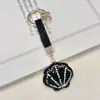 Chaveiro de argila dupla face transfronteiriço com strass e conchas completos, strass deslumbrantes, acessório requintado estilo oceano para bolsas