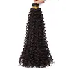 Peruca Waterdeep Degradê 100g 14 Polegadas Cabelo Cacheado Onda de Água Fibra Sintética Cabelo de Crochê Artesanato Tecido à Mão Cabelo Cacheado