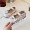 Zapatos de Princesa para Niñas 2026 Nuevos Zapatos de Cristal para Niños Primavera y Otoño Zapatos Pequeños de Cuero Zapatos para Niñas Zapatos Individuales Suaves para Niños Pequeños