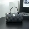 Bolsa de Almofada Estampada, Bolsa de Mão de Tecido Vintage Fashion, Bolsa Transversal, Logo de Borboleta, Cor Macaron, Bolsa Casual da Moda para Mulheres