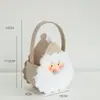 Bolsa de Regalo de Fieltro Navideño Bolsa de Manzana para Nochebuena Caja de Empaque de Regalo de Dulces Navideños de Mano Caja de Regalo de Manzana de la Paz