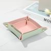 Bandeja de Almacenamiento Simple para Llaves de Entrada de Cuero, Caja de Almacenamiento de Joyas de Escritorio, Caja de Almacenamiento de Cosméticos, Cesta de Almacenamiento al por Mayor
