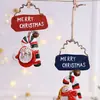 Decoração de Natal pequeno pingente resina rattan anel retrô nostálgico homem velho decoração europeia layout de cena de árvore de Natal