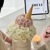 Tubo de helado de simulación central para sostener ramo de flores, arreglo floral, regalo decorativo, bolsa de material floral, hecho a mano, bricolaje, venta al por mayor
