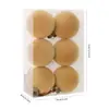 Conjunto de Bolas de Natal com Flocagem 8cm Pingente DIY Atmosfera de Natal Caixa com Decoração para Árvore de Natal Bola Pingente Pronta para Venda