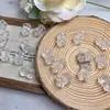 Accesorios de cristal blanco natural y flor de loto, flor de melocotón, peonía, accesorios para manualidades, con cuentas, hechos a mano, con cuentas, accesorios para manualidades