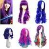 Pelucas Europeas y Americanas Película Descendientes 2 Cabello Largo Rizado Sucesor de Starlight Mal Cosplay Venta al por Mayor Cabello Largo Rizado