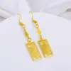 Brincos de folha de ouro da moda cobre banhado a ouro simples durável estilo clássico joia de orelha atacado barraca de feira