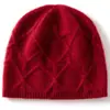 Chapéus de Cashmere para Homens e Mulheres, Chapéus de Malha Quentes de Cashmere para Outono e Inverno com Novo Padrão de Rede, Chapéus de Lã Quentes para Exterior