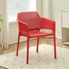 Silla de Plástico para el Hogar Nórdico, Silla Simple Engrosada con Reposabrazos y Respaldo, Silla con Respaldo para Exteriores para Negociación, Ocio y Uso en el Comedor