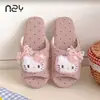 Nuevas Zapatillas de Tela con Lunares del Gato KT 2026 para Mujer, Suela Suave, Antideslizantes, Silenciosas, Cómodas, Adecuadas para Todas las Estaciones, Zapatos de Piso Planos