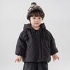 Hao Beibei 25190 Versión Coreana Chaqueta de Plumón de Invierno para Niños y Niñas, Abrigo con Capucha Holgado, Ropa de Abrigo de Plumón de Pato Blanco para Niños Pequeños
