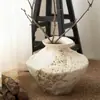 Vaso Cerâmico Estilo Wabi-Sabi de Jingdezhen, Pote de Cerâmica Nostálgico Vintage, Nova Decoração Estilo Chinês para Sala de Estar e Estudo, Frete Grátis