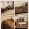 Mesa de Centro Retráctil Combinación de Mueble de TV Armario de Almacenamiento para Sala de Estar Mueble de TV Sencillo Gabinete de Piso para Apartamento Pequeño