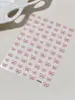 Pegatinas para uñas de lazo populares y famosas en Internet Yitu, pegatinas de uñas transparentes en relieve, accesorios para uñas DIY YT8504