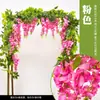 Flor de Glicina Artificial Enredadera Colgante de Techo Cadena de Flores Enredadera Flor Decorativa Planta de Plástico Cubierta de Tubería de Aire Acondicionado