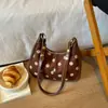 Bolso Cruzado de Lunares Retro de un Solo Hombro para Mujer 2026 Otoño Nueva Llegada Gran Capacidad Moda para Viajes Bolso de Mano Bolso Dumpling