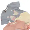 Ropa Infantil Coreana 2026 Primavera y Verano Nuevo Estilo Padre-Hijo Dulce Dibujos Animados Absorbente de Sudor Transpirable Color Caramelo Manga Corta Camiseta para Niñas