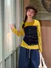 Suéter Hua Yu Xun para Niñas con Ceñidor en la Cintura Ropa Infantil Otoño 2026 Nuevo Estilo Coreano Elegante Ropa Exterior de Punto Acanalado con Ceñidor en la Cintura para Niños Modernos