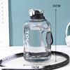 Botella de Agua de Gran Capacidad, Taza Grande de Plástico Resistente a Altas Temperaturas para Deporte y Fitness con Asa, Taza de Bebida Directa, Vaso de Agua de Plástico