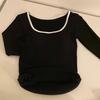 Camiseta Feminina de Manga Longa, Espessa, Aconchegante, Slim Fit, Gola Quadrada Exposta, Top Quente de Inverno com Bojo Interno, Camisa Base