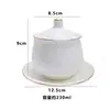 Panela de Cerâmica para Ensopado Louça Tigela Ninho de Pássaro Xícara Ninho de Pássaro Tigela para Ensopado Xícara para Sopa Tônica Impressão de Logo Porcelana Branca Pintada à Mão Dourado