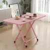 Mesa plegable simple para hogar, apartamento pequeño, mesa para comer pequeña, mesa de estudio para estudiantes, dormitorio, portátil, doble barra, mesa de flexiones de suelo