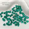 Pedras de Strass Coloridas em Formato de Coração para Unhas, Pedras de Strass Irregulares com Fundo Plano, Pedras de Strass Coração de Pêssego, Diamantes para Nail Art, Pedras de Strass K9, Decorações para Nail Art