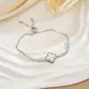 Pulsera de Zirconia con Incrustaciones de Cobre para Exportación Transfronteriza Estilo Ins Nicho Moda Joyería de Alta Gama para Mujer Brazalete de Tirar Ajustable Libremente